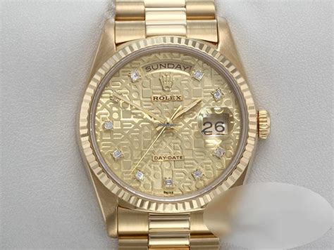 rolex day date gelbgold diamanten|Rolex Day Date 36mm 18238 1995 Diamanten Permutt Gelbgold .